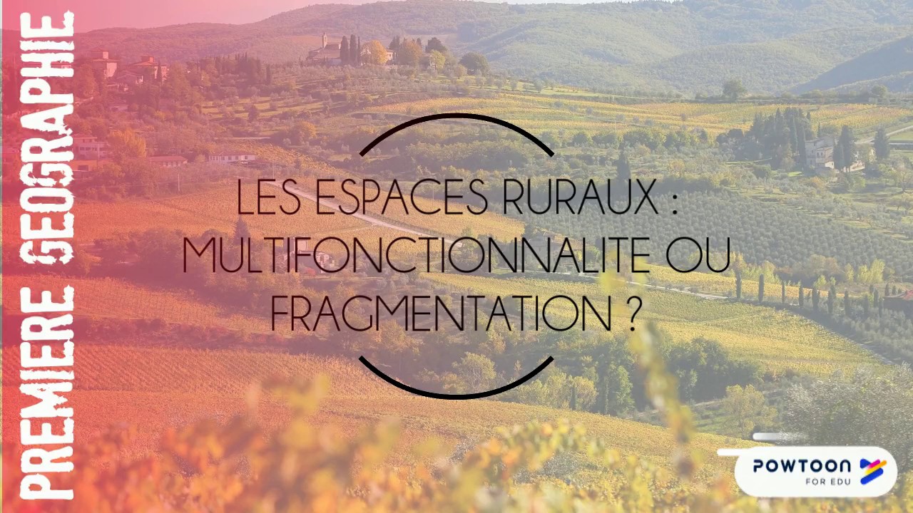 PREMIERE Les espaces ruraux : multifonctionnalité ou fragmentation ?