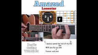 Amazed - Lonestar guitar chords w/ lyrics & plucking tutorial