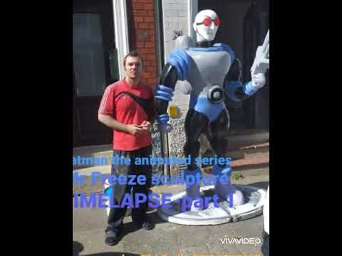 Batman the animated series Mr Freeze sculpture TIMELAPSE-part 1