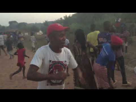 YORMANDU FANS  CEREBRATING IN THE STREET OF YORMANDU TOWN WHEN THEIR TEAM QUALIFY TO THE FINAL STAGE