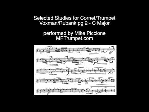 Voxman Selected Studies for Trumpet pg 2 C Major