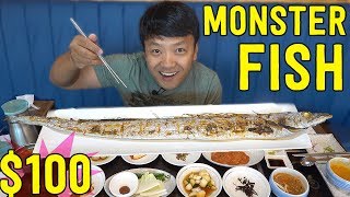 $100 MONSTER Korean Grilled Fish in Jeju Island South Korea