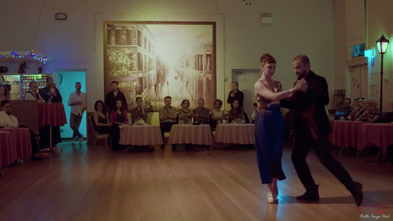 Beautiful Argentine Tango 1st dance by Rocio Lequio y Bruno Tombari at Perth Tango Club May 2025