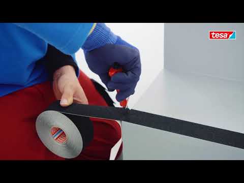 Slydimą mažinanti juosta TESA Anti-Slip Tape, 25mm x 5m, juoda video