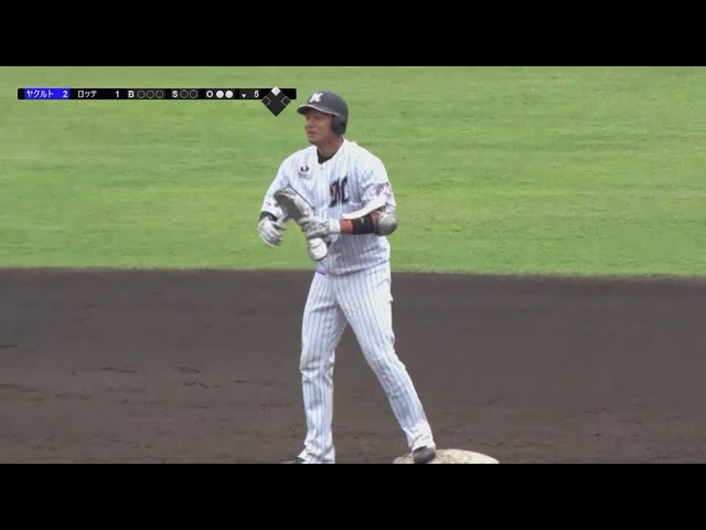【ファーム】マリーンズ・宗接 フェンス直撃のタイムリー2ベース!! 2018/5/30 M-S(ファーム)