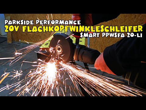 Akku-Flachkopf-Winkelschleifer PPWSFA 20-Li A1 PARKSIDE® PERFORMANCE