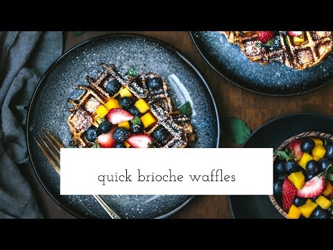 Quick Brioche Waffles