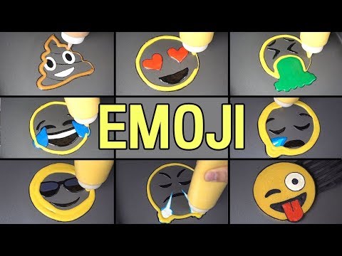 (Compilation) Emoji Pancake Art - Tease ya, Angry, Sleeping, Poop, Heart Eyes, Tear Face, Vomit