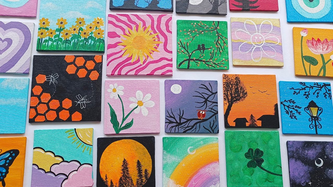35+ Small Canvas Painting Ideas | Easy & Creative Mini Art Collection