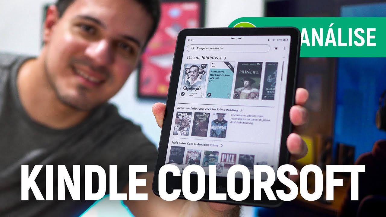 Miniatura da avaliação em vídeo de E-reader Amazon Kindle Colorsoft 16GB Preto