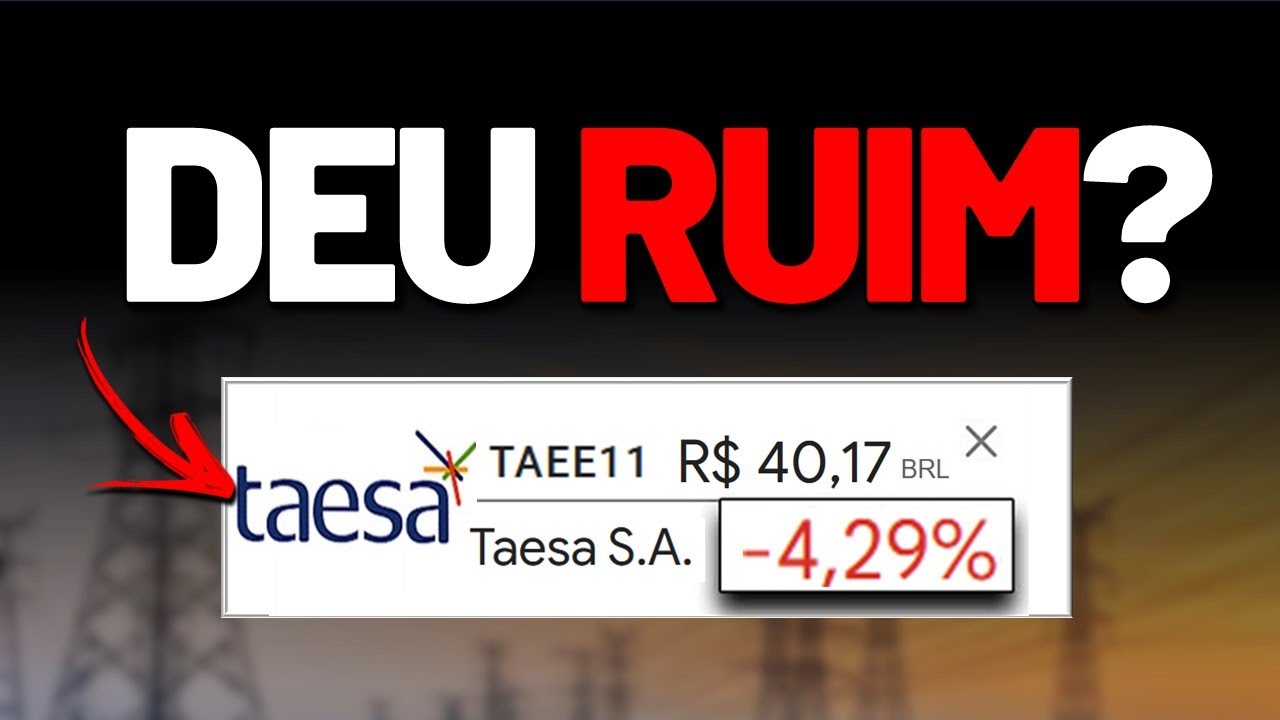 🚨COTAÇÃO DESABA e MANDARAM VENDER. TAEE11 O QUE FAZER COM SUAS AÇÕES? 10 ANOS INVESTINDO SEM VENDER