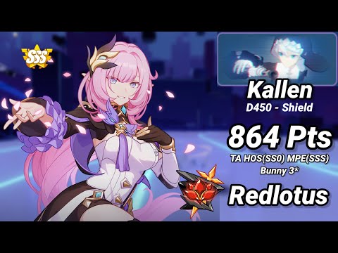 Redlotus D450: Kallen (Shield Break) 864 Pts - TA HOS(SS0) MPE(SSS) Bunny 3* | Honkai 6.9