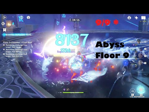 Genshin Impact Spiral Abyss floor 9 - 9/9 stars | Kaeya User Guide | F2P Gameplay