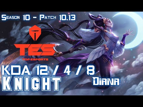 TES Knight DIANA vs TWISTED FATE Mid - Patch 10.13 KR Ranked