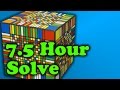 17x17x17 Rubikin kuution vääntelyä liki 8 tuntia.
