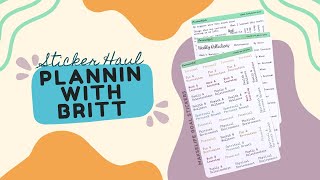Plannin With Britt Sticker Unboxing | Planner Kits, Holiday Labels & Goal Stickers