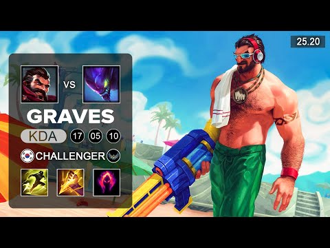 Graves vs Kha'Zix Jungle - KR Challenger - Patch 25.20 Season 15