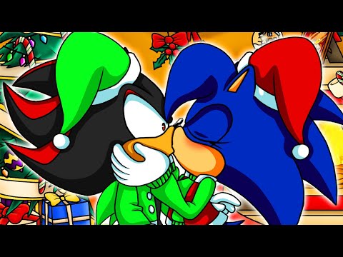 SONICA KISSING SHADOW ON CHRISTMAS! - [Sonic Comic Dub]