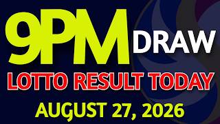 Lotto Result Today 9pm draw August 27, 2026 Thursday PCSO
