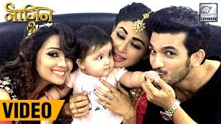 Download lagu Karanvir Bohra's Baby PLAYS With Mouni, Arjun & Adaa On Naagin 2 Sets | Full Video mp3