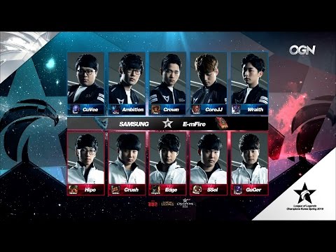 SSG vs EMF Game 1 Highlights – Samsung Galaxy vs e-mFire – LCK SPRING SPLIT 2016