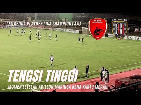 TENSI TINGGI !! Momen Kiper Bali United Adilson Maringa Dapat Kartu Merah Langsung Disoraki Penonton