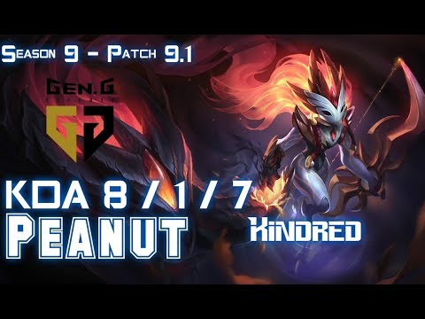 Gen Peanut KINDRED vs NUNU Jungle - Patch 9.1 KR Ranked