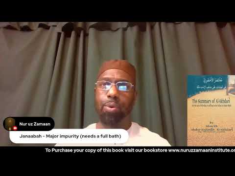 After-Maghrib Reading of the Akhdari (Maliki Fiqh) - Lesson #19 -Things Prohibited by Janaabah