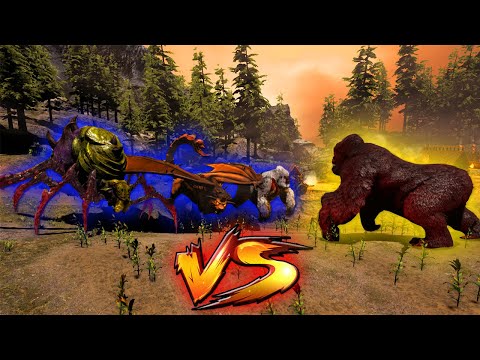 ALL GAMMA BOSSES VS ALPHA MEGAPITHECUS | Ark Battles | Thyrulous