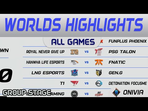 Worlds 2021 Group Stage Day 1 All Games Highlights By Onivia
