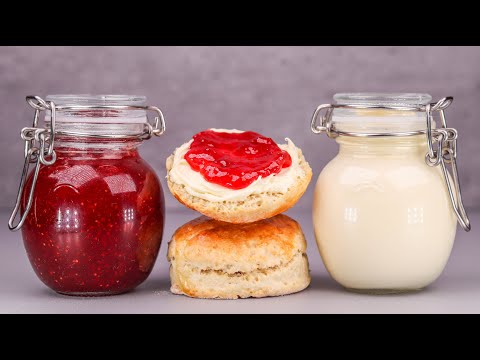 How to Make Quick Clotted Cream, Jam & Scones All in One Video