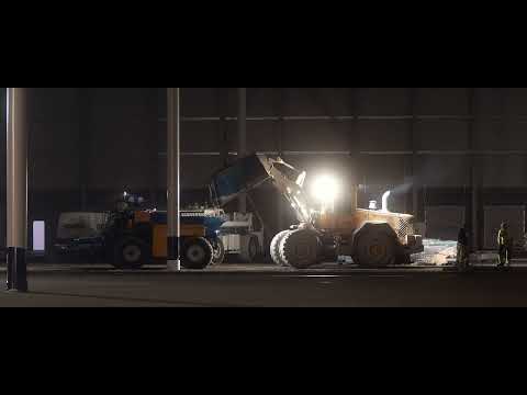 The construction of DSV's new logistics center in Rosersberg is moving forward