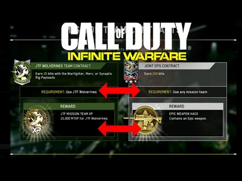 Infinite Warfare: Quartermaster "CONTRACTS" Breakdown - FREE Mission Team Rewards & Epic Weapon Hack