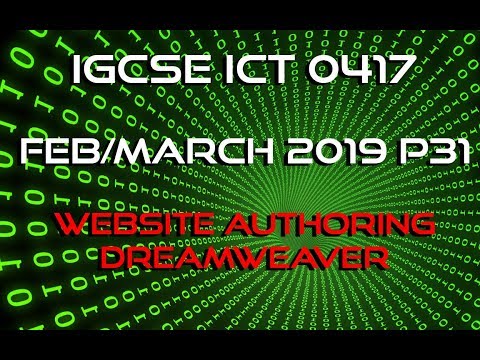 IGCSE ICT February March 2019 | P31 | Website Authoring
