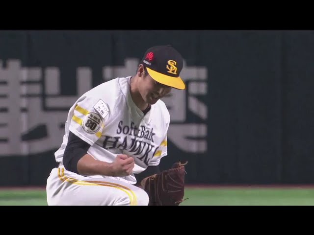 【7回表】ホークス・加治屋 三振を奪いピンチを切り抜ける!! 2018/8/28 H-M