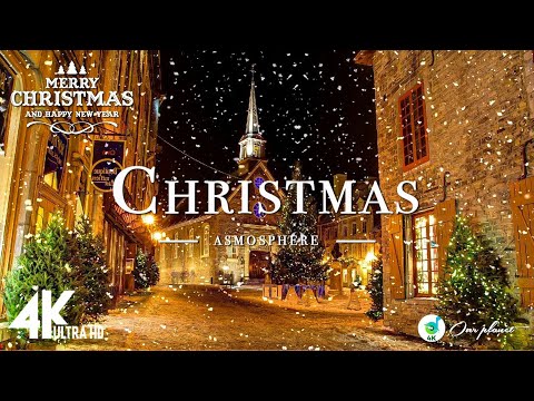 Christmas atmosphere 4k - scenic Winter Relaxation Film with Top Christmas Songs of All Time