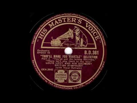Louis Levy & his Gaumont British Symphony - "This'll Make You Whistle" selection, Parts 1 & 2 (1936)