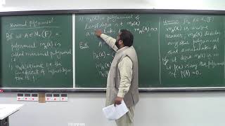Lecture 7 (Part 8): Understanding minimal polynomials for a matrix (examples and basic properties)