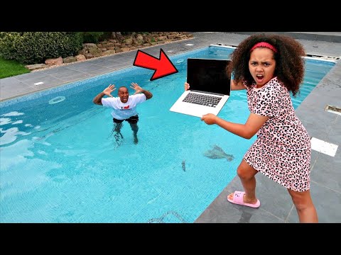 MY DAD'S MacBook Pro In Our Swimming Pool