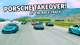 Porsche Takeover at the Race Track!