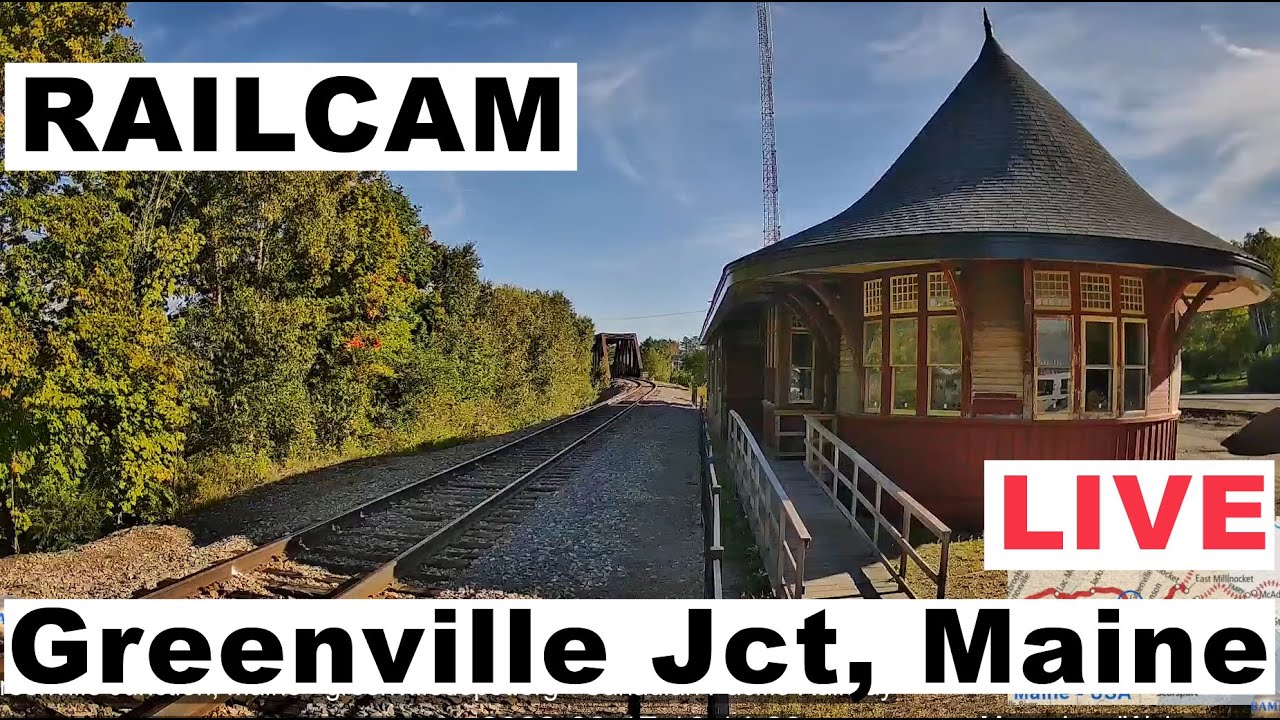 Live webcam view of Greenville Junction Depot & Railway