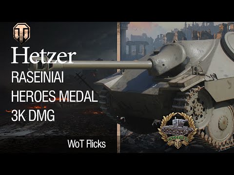 Hetzer - 3000 Damage - Raseiniai Heroes Medal #12 World of Tanks