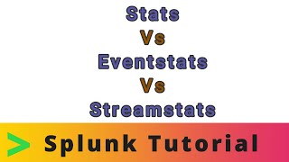 Splunk Stats, EventStats, and StreamStats