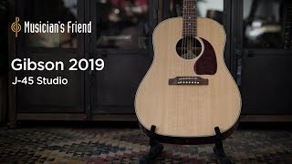 Video thumbnail for Gibson 2019 J-45 Studio Acoustic-Electric Guitar Demo by Musician's Friend