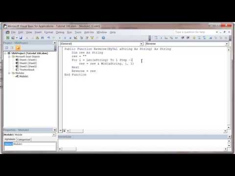 Excel 2010 VBA Tutorial 100   Creating your Own Formulas