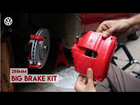 Polo 6R DIY - 288mm Big Brake Kit Upgrade - Replacing Front Brake Discs and Callipers