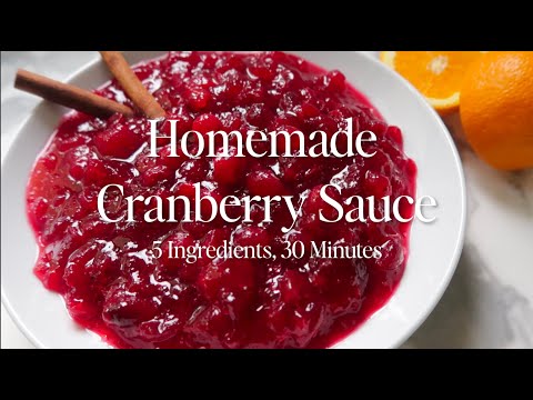 Easiest Homemade Cranberry Sauce Recipe for Thanksgiving | Only 4 Ingredients!