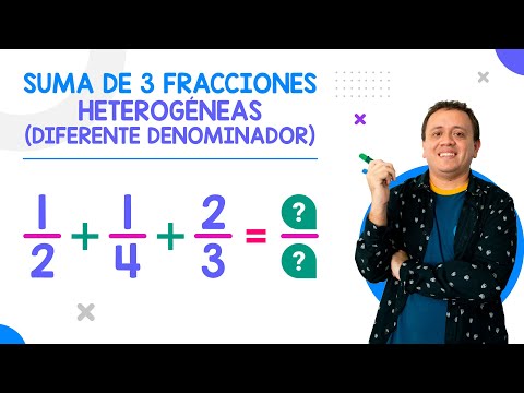 Suma de 3 fracciones heterogéneas (diferente denominador)