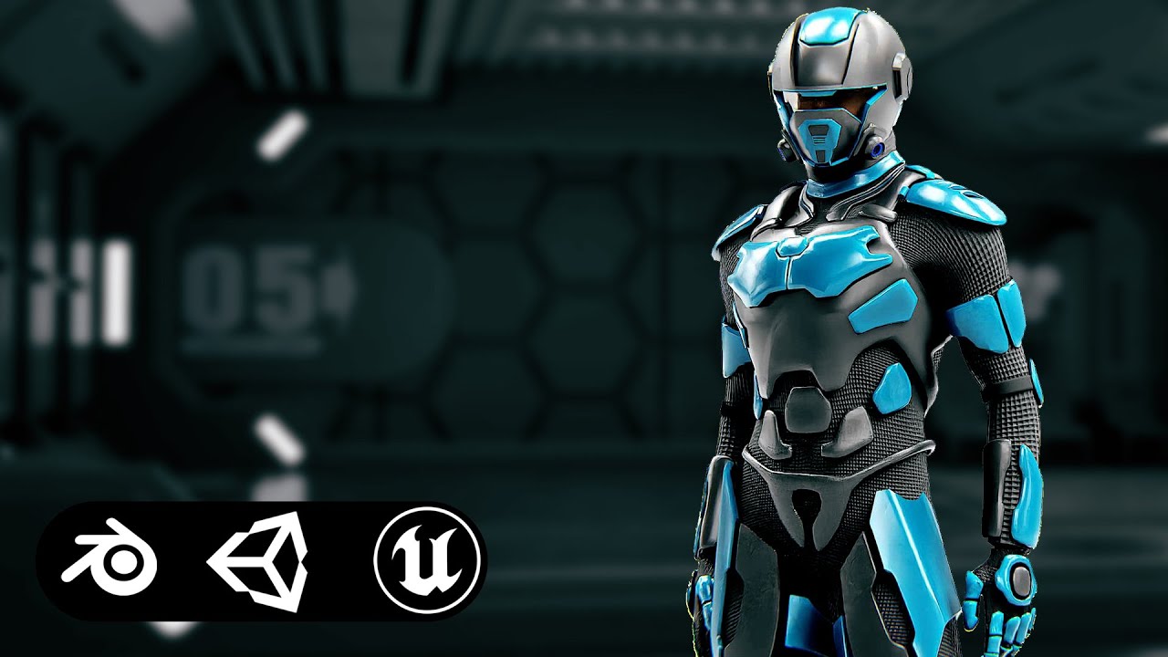 Mecha Soldier-X Auto-Rig Pro Rigged For Mixamo Unreal Engine Unity 3D Model