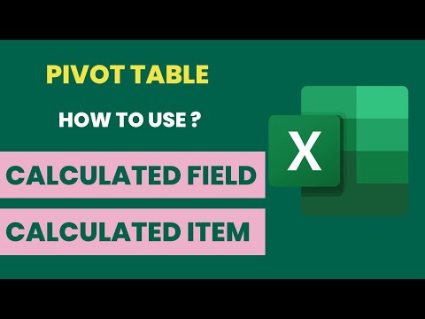 How to add Calculated Field and Calculated Item in Pivot Table excel swapnjeet